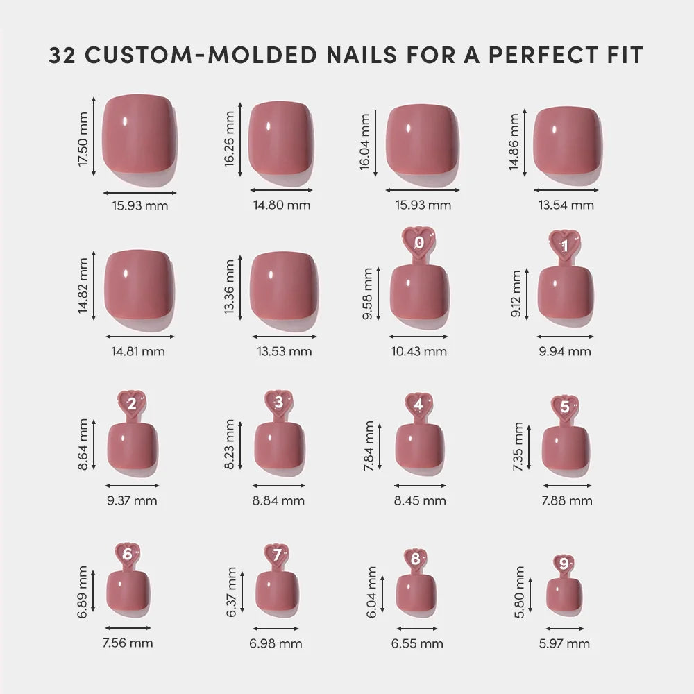 Fall Mauve Toenail